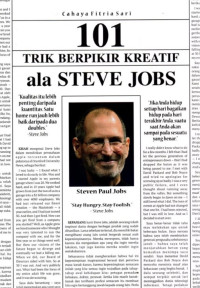 Image of 101 Trik Berpikir Kreatif Ala Steve Jobs
