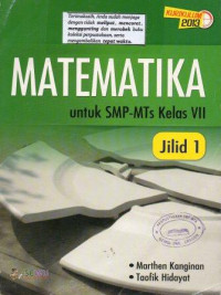 Image of MATEMATIKA untuk SMP-MTs Kelas VII Jilid 1