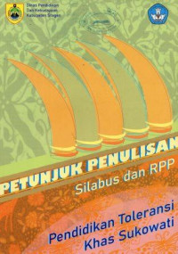 Image of Petunjuk Penulisan Silabus dan RPP Pendidikan Toleransi Khas Sukowati
