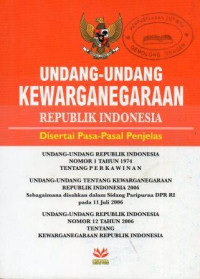 Image of Undang-Undang Kewarganegaraan Republik Indonesia
